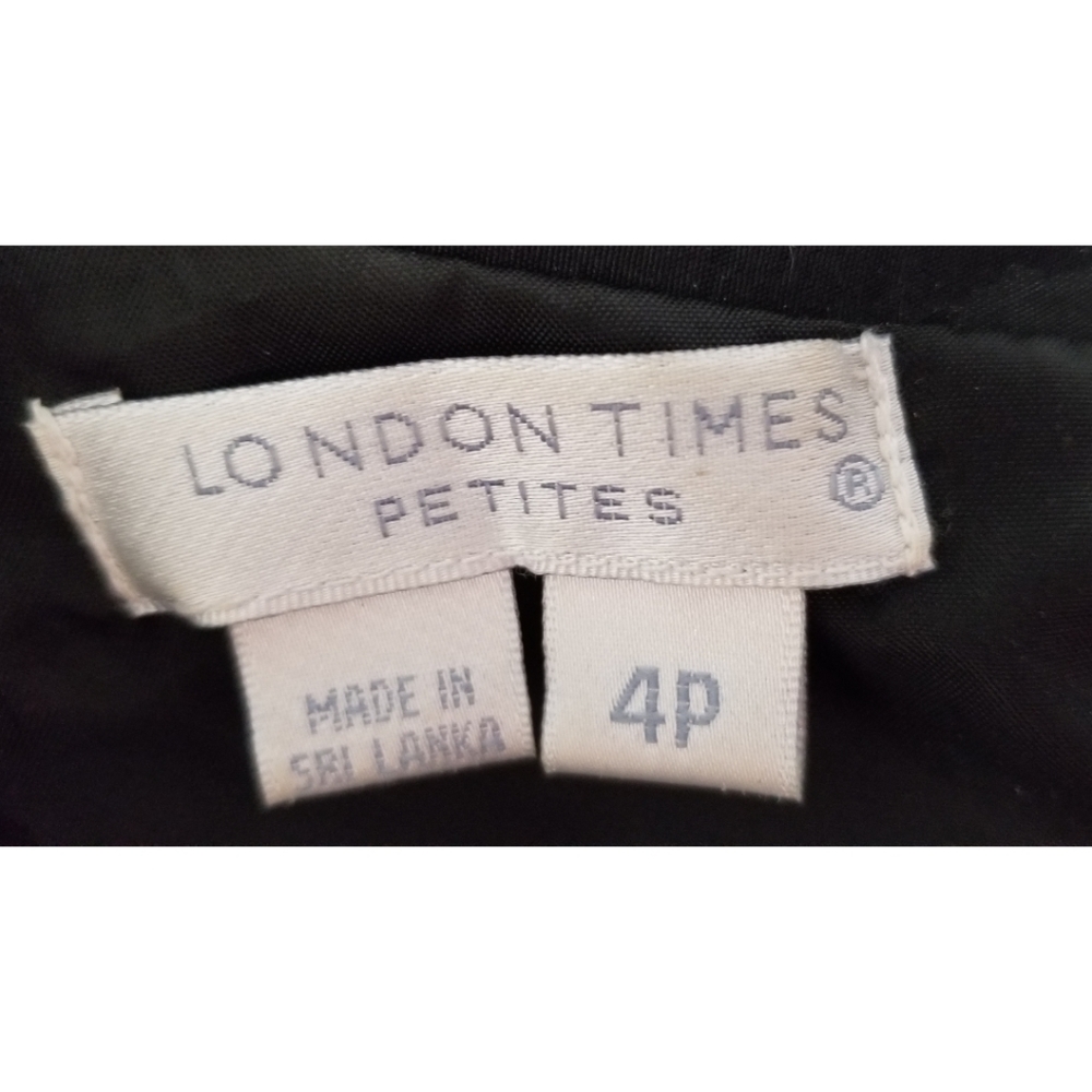 London Times Shutter Black Formal Dress, 4P✔️ - Picture 8 of 10